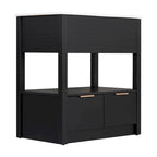 Bathroom Cabinet with Open Storage Shelf and Two Drawers