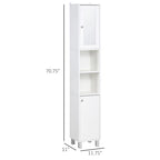 Tall Bathroom Storage Cabinet with Mirror