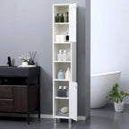 Tall Bathroom Storage Cabinet with Mirror