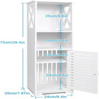 Bathroom Storage Cabinet Small Waterproof Bathroom Cabinets Free Standing - 9.4D x 7.87W x 29.5H