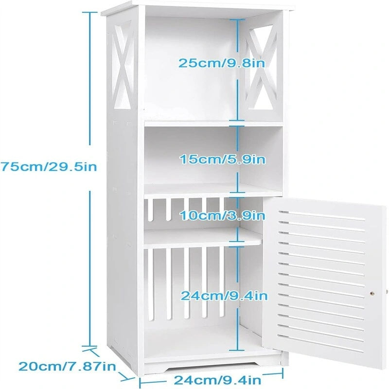 Bathroom Storage Cabinet Small Waterproof Bathroom Cabinets Free Standing - 9.4D x 7.87W x 29.5H