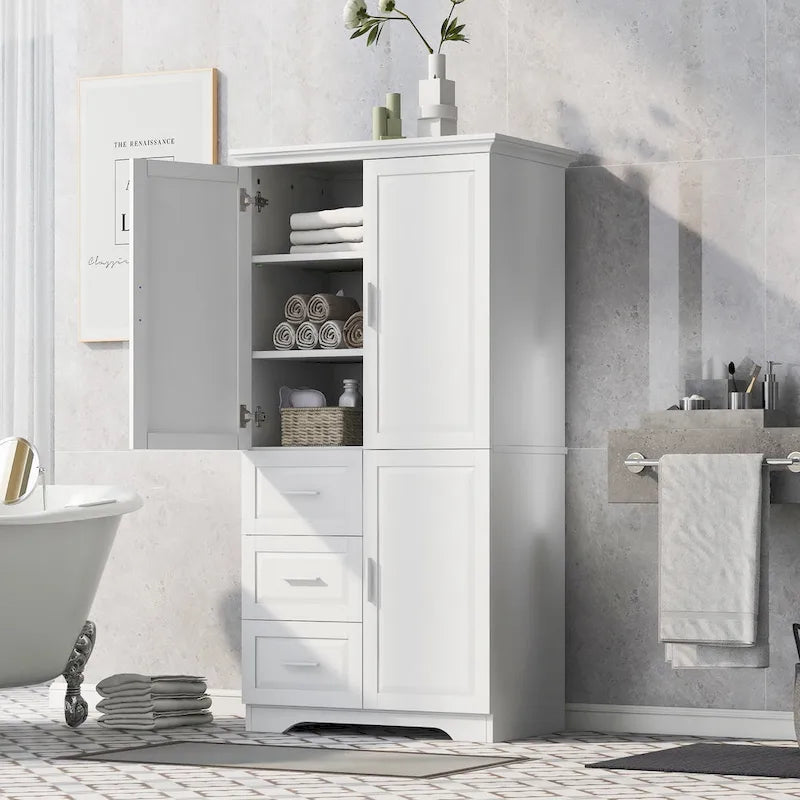 Bathroom Cabinet with Doors - N/A