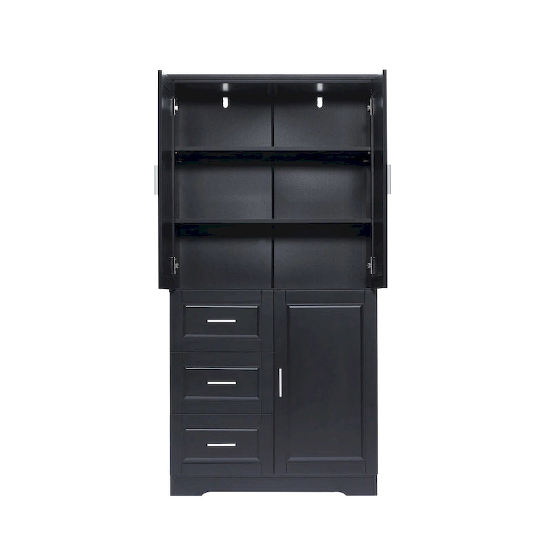 Bathroom Cabinet with Doors - N/A