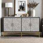 Distinctive Features of A Four-Door Sideboard with Metal and Cross-Leg Design,Suitable for Living Rooms