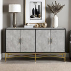 Distinctive Features of A Four-Door Sideboard with Metal and Cross-Leg Design,Suitable for Living Rooms