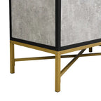 Distinctive Features of A Four-Door Sideboard with Metal and Cross-Leg Design,Suitable for Living Rooms