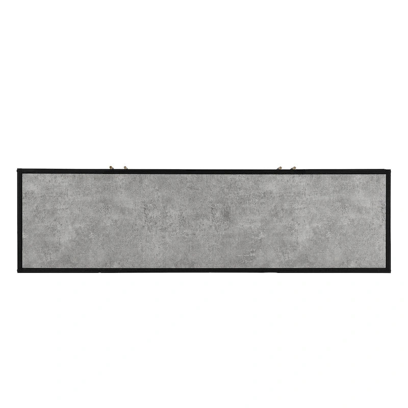 Distinctive Features of A Four-Door Sideboard with Metal and Cross-Leg Design,Suitable for Living Rooms