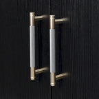 Distinctive Features of A Four-Door Sideboard with Metal and Cross-Leg Design,Suitable for Living Rooms