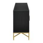 Distinctive Features of A Four-Door Sideboard with Metal and Cross-Leg Design,Suitable for Living Rooms