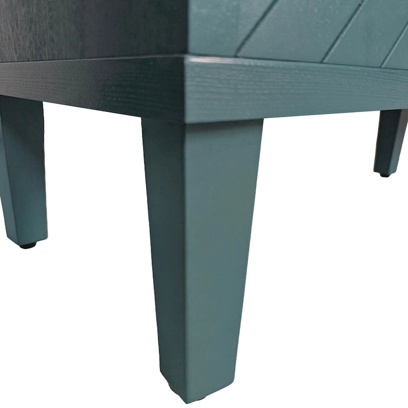 4-Door Storage Cabinet with Pine Legs and MDF