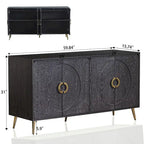 Modern Lacquered 4 Door Wooden Cabinet Sideboard Buffet Server Cabinet Storage Cabinet, for Living Room