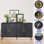 Modern Lacquered 4 Door Wooden Cabinet Sideboard Buffet Server Cabinet Storage Cabinet, for Living Room