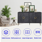 Modern Lacquered 4 Door Wooden Cabinet Sideboard Buffet Server Cabinet Storage Cabinet, for Living Room