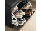 Shoe Cabinet Bench with 1 Drop-Down Door and Cushion, Entryway Furniture, Storage Chest Fsr16-sch