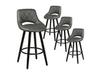 Meublita - Set of 4 Grey and Black Stools