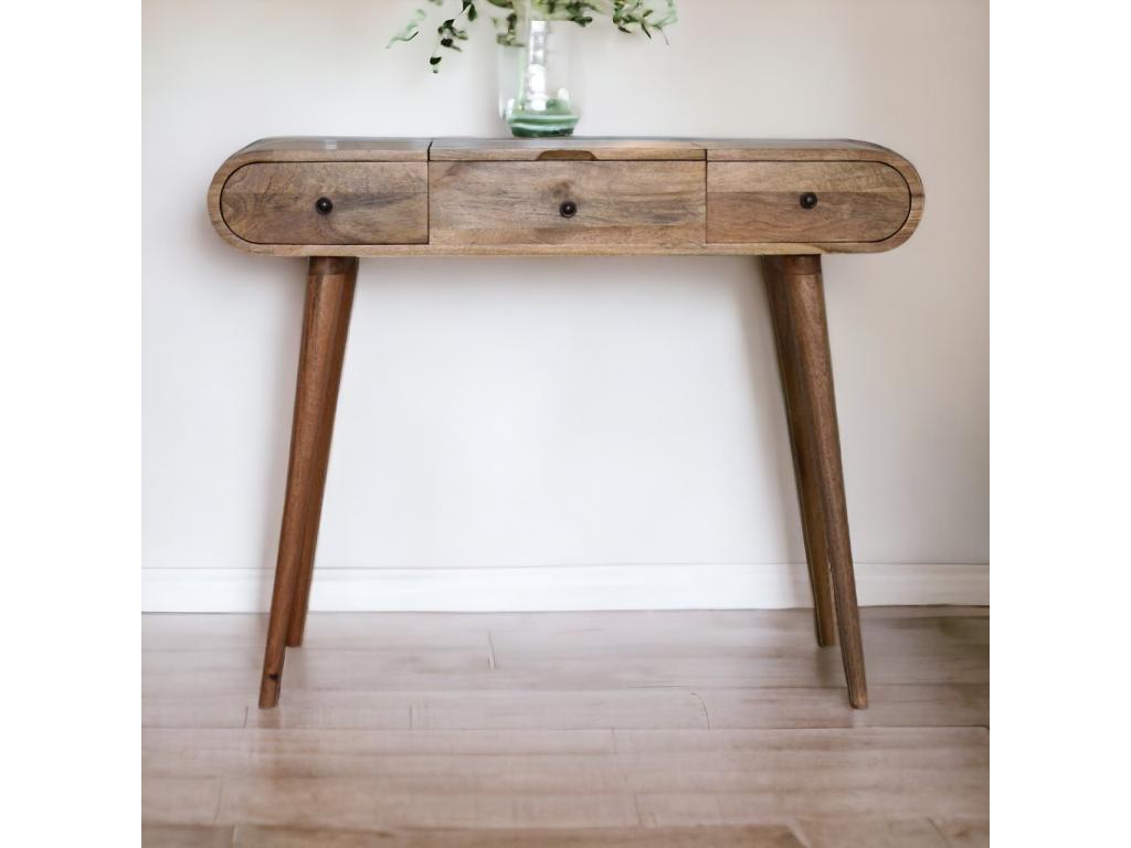 Round Oak-Style Makeup Table
