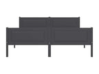 Bed frame without mattress, solid pine wood, grey, 120x200 cm