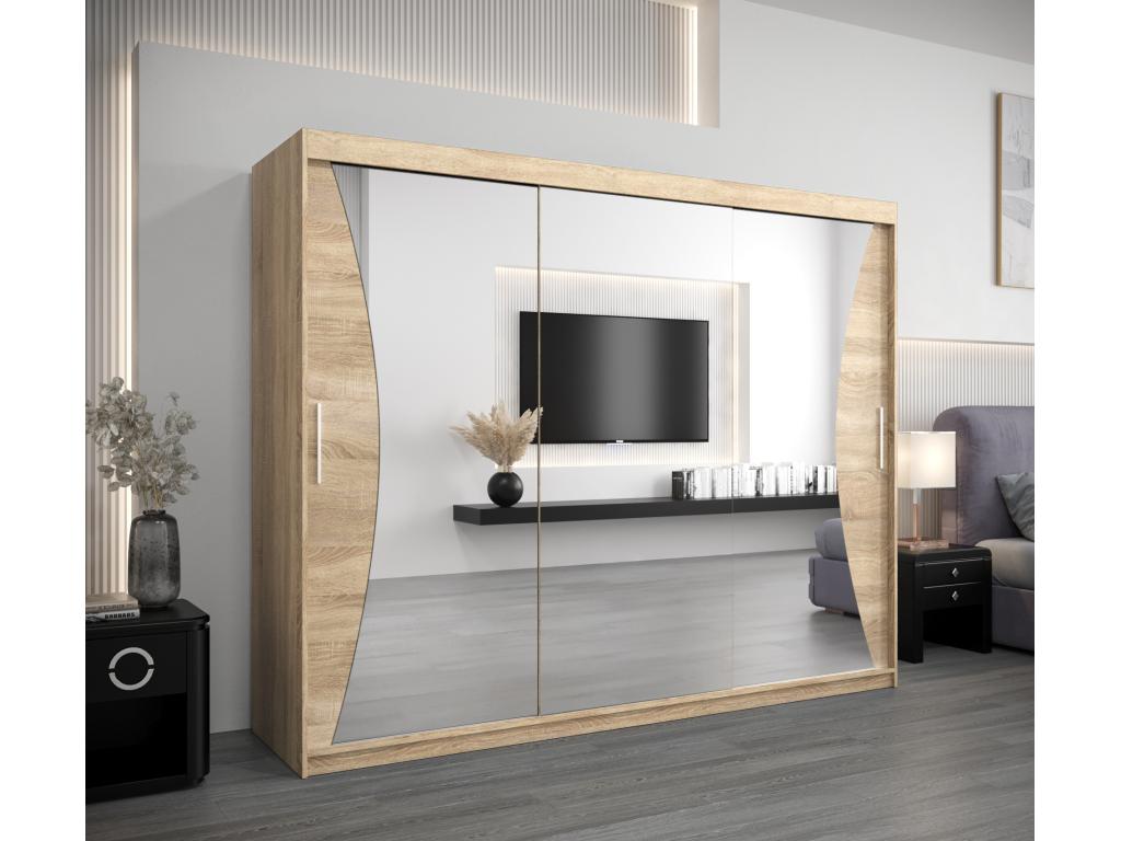 Vertchez Wardrobe with Sliding Doors 200/250/62 3 Doors