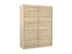 Natural bedroom wardrobe with 2 sliding doors, Meublita 150cm