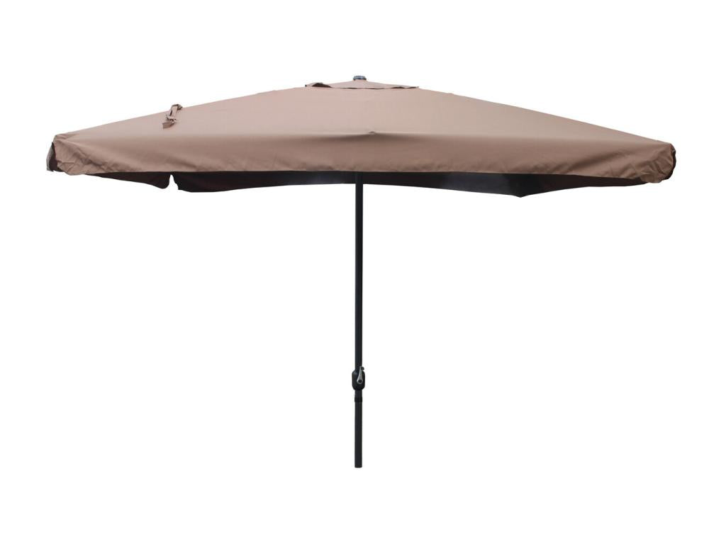 Square straight parasol 2.95x2.95 m chocolate Meublita