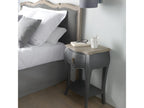 Grey bedside table with 1 drawer Meublita