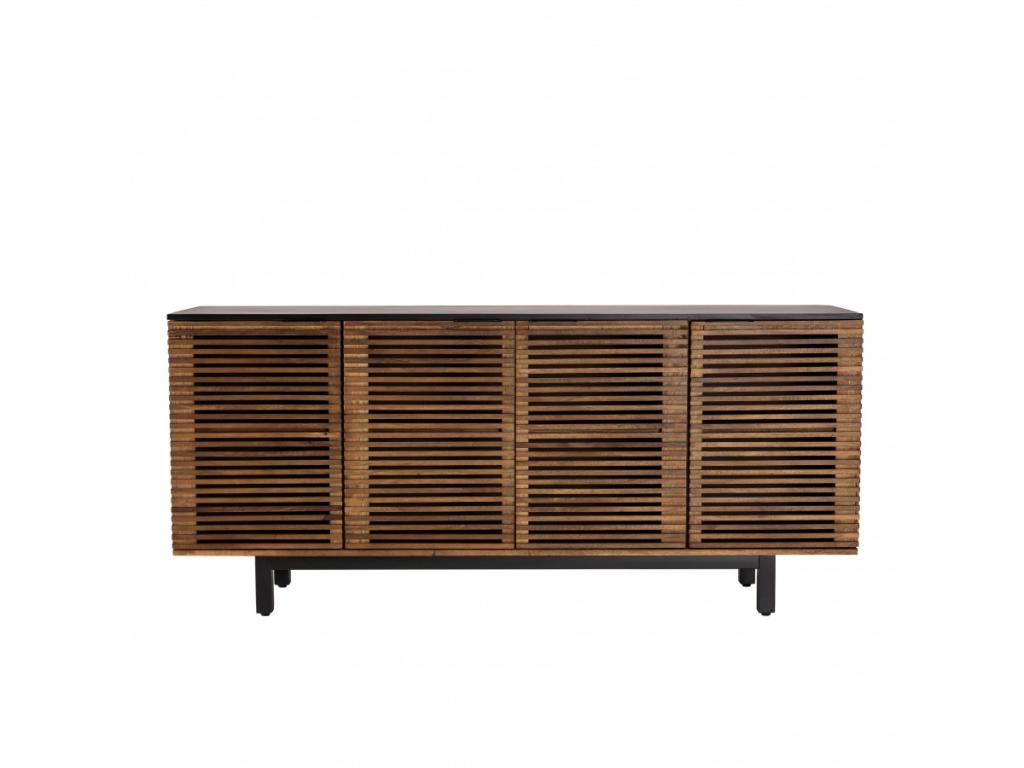 Vertchez - Mango wood sideboard with 4 openwork doors