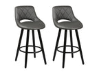 Meublita - Set of 4 Grey and Black Stools